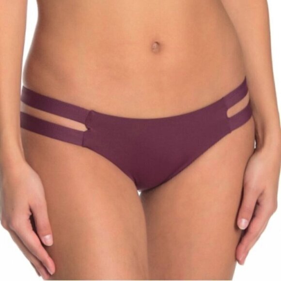 NWT Tavik Chloe Mini Cutout Swim Bottom in Merlot - XS - Picture 1 of 8